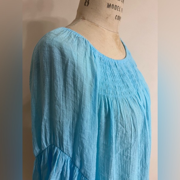 Chico’s Ruffle Slub Top Size 1 - Picture 7 of 9